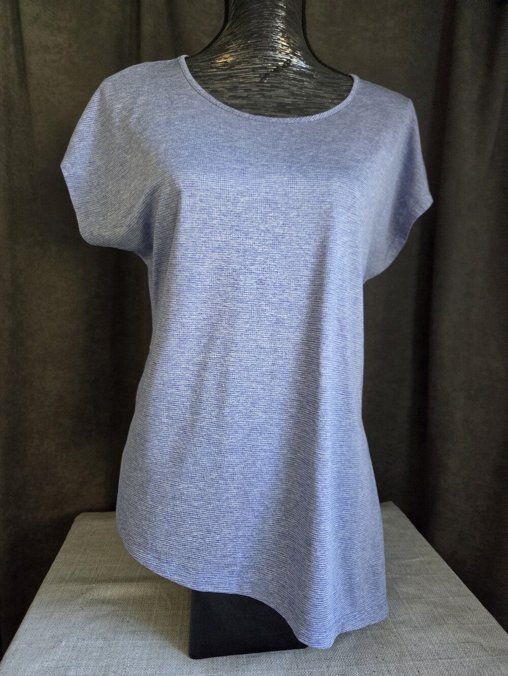 IZOD Womens Blue And White Stripped Top